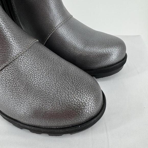 Sorel Boots Women’s 8 silver leather wedge sherpa joan of arctic snow winter - Picture 3 of 8